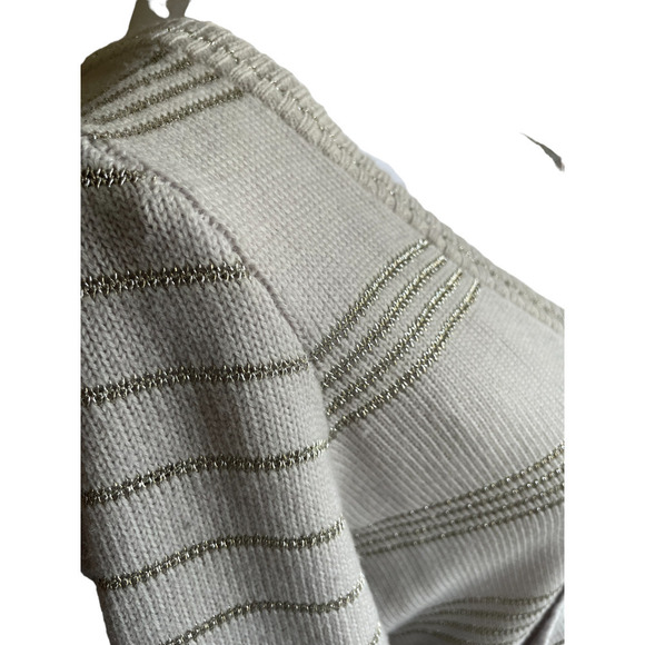 Marc by Marc Jacobs Wool Blend Cardigan Size Small Gray Silver Metal Thread - Picture 7 of 13